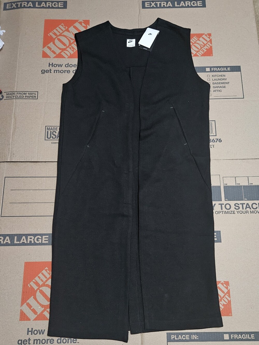 Nike Wmn Tech Fleece Oversized Black Duster